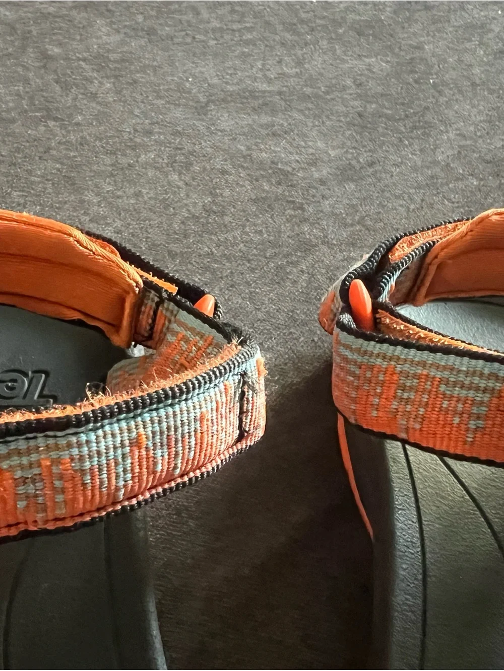 Teva Kids Orange and Gray Sport Sandals with Adjustable Straps